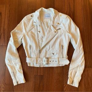 White Faux Leather Jacket